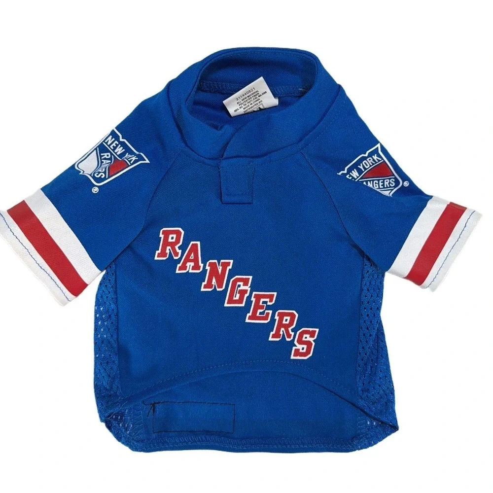 New York Rangers NHL Hockey League Pet Apparel Pet's First Dog Jersey -‎ Small